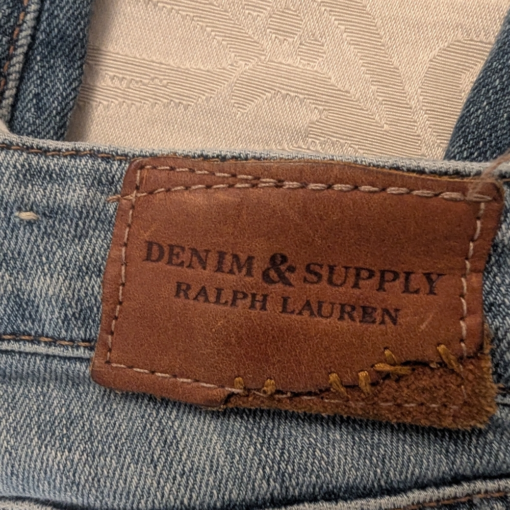 Ralph Lauren Denim & Supply Distressed Blue Jeans, Size 24 - Picture 3 of 5